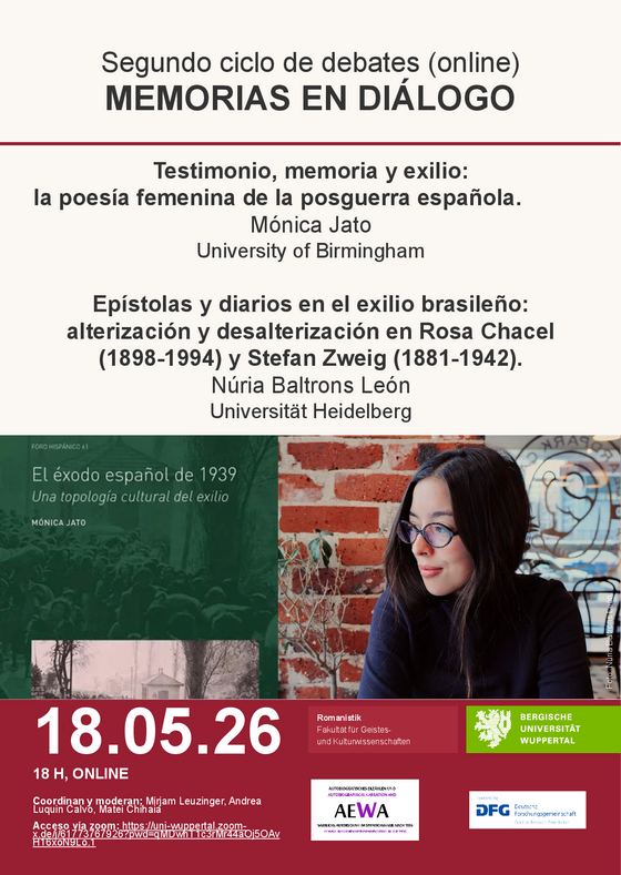 Afiche Memorias en diálogo del 18 de mayo de 2026
