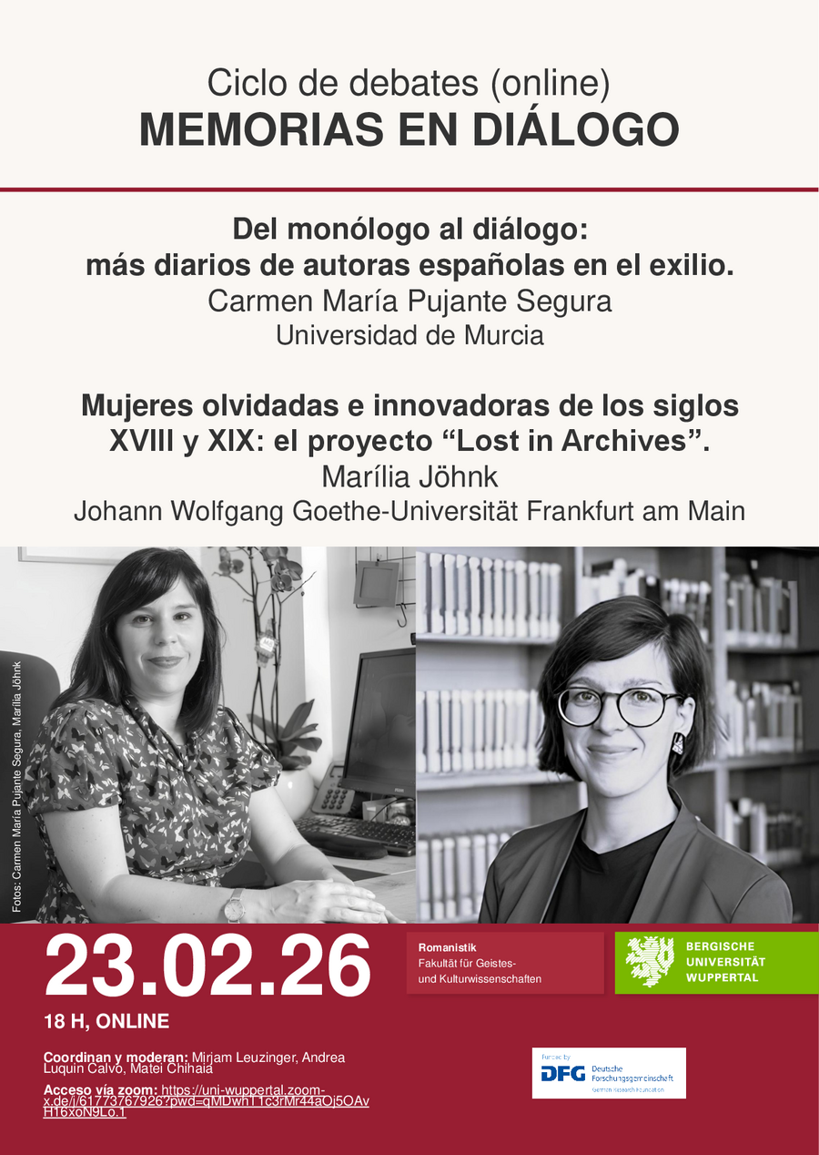 Afiche Memorias en diálogo del 23 de febrero