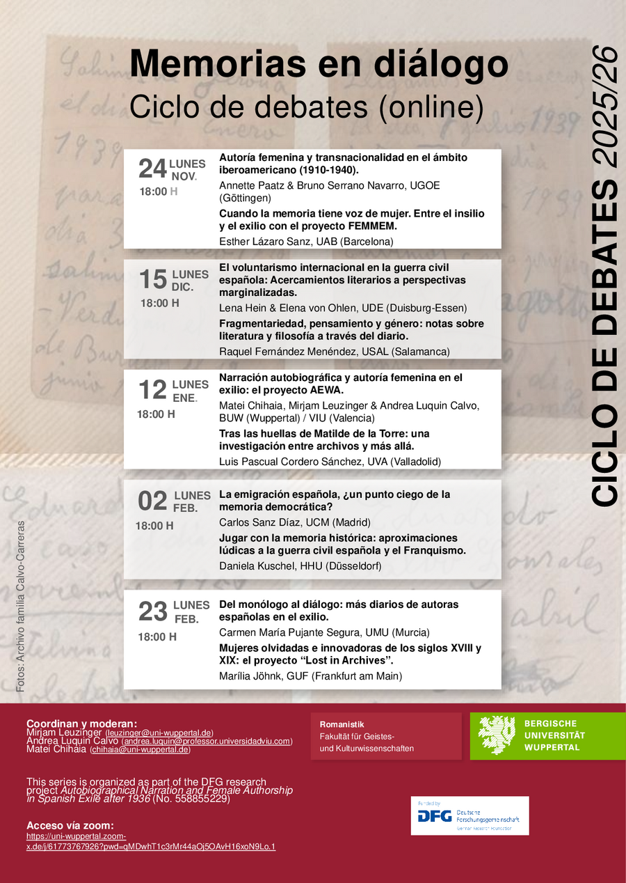 Afiche Memorias en diálogo