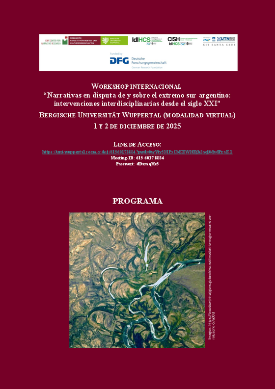 Portada programa definitivo workshop Narrativas Patagónicas