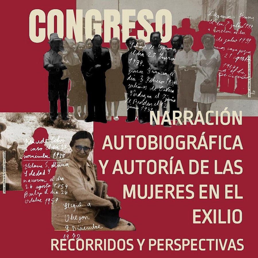 Titelbild der Tagung "Narración Autobiográfica y Autoría de las Mujeres en el Exilio" 